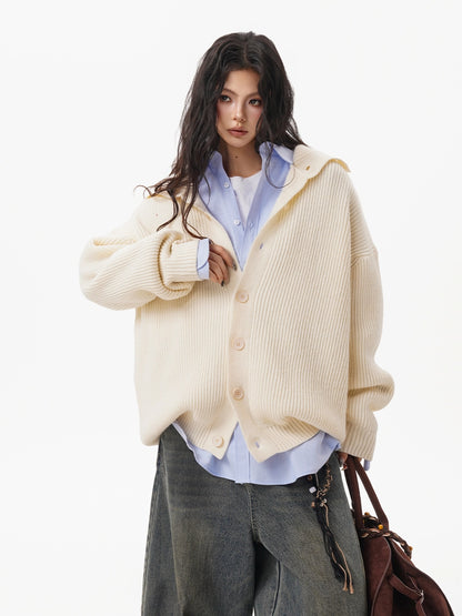 Stand Collar Knit Cardigan BWA0004