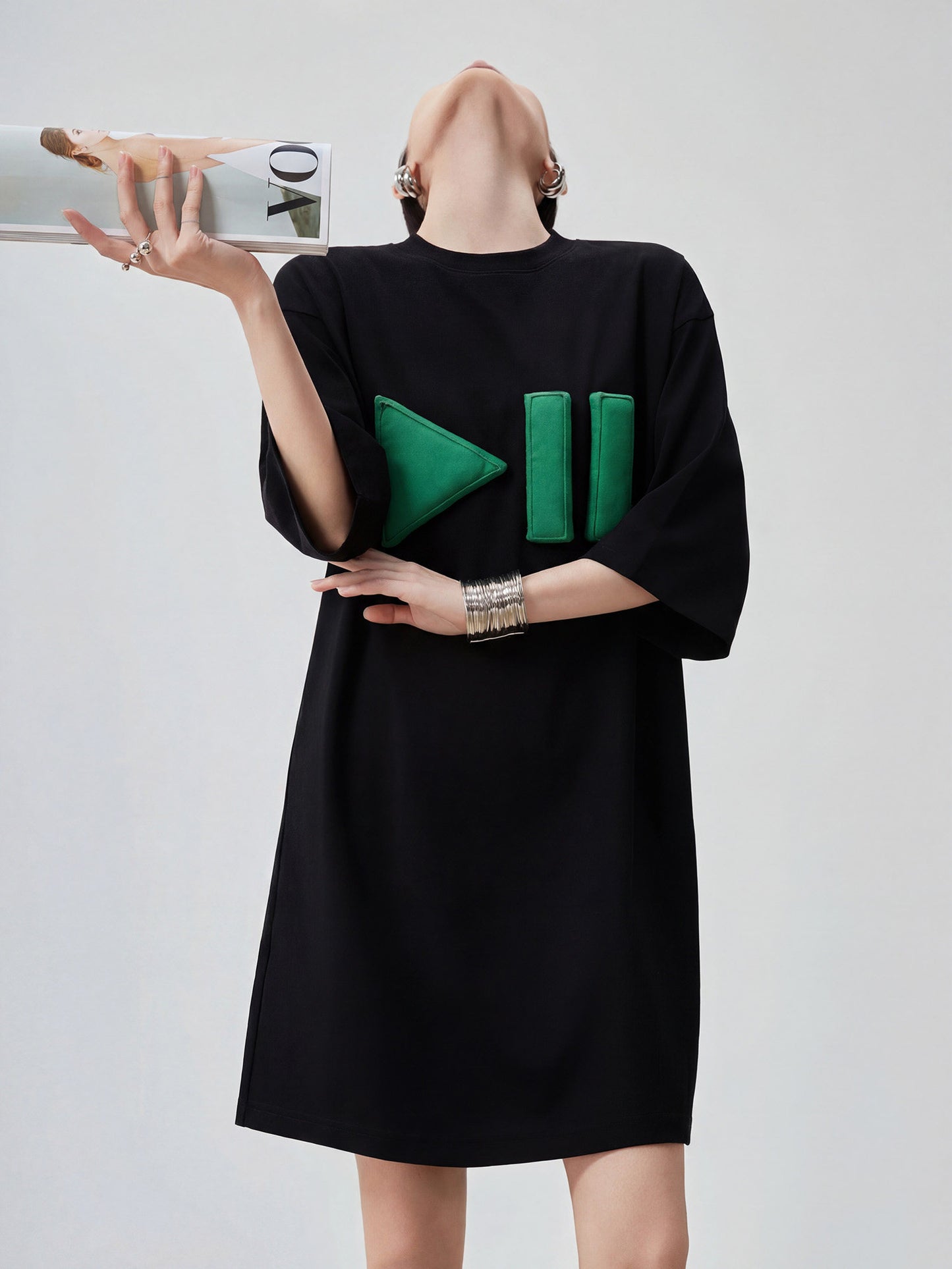 3D Motif T-Shirt Dress FER0214