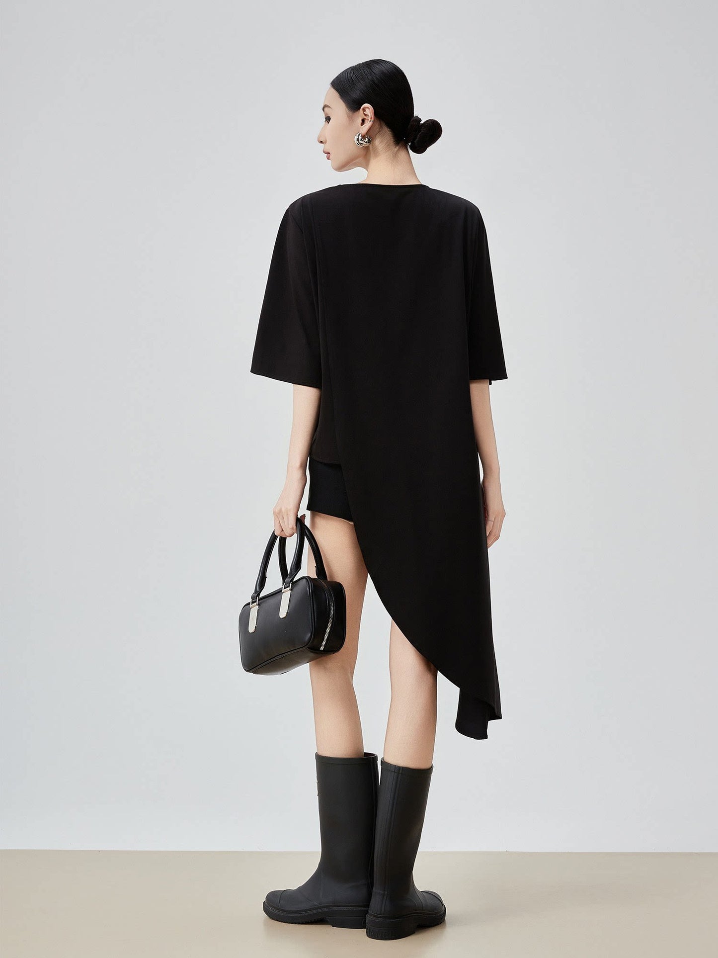 Asymmetry Round-Neck T-Shirt Dress FER0131