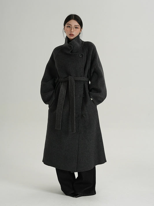 Stand Collar Long Coat SRS0379