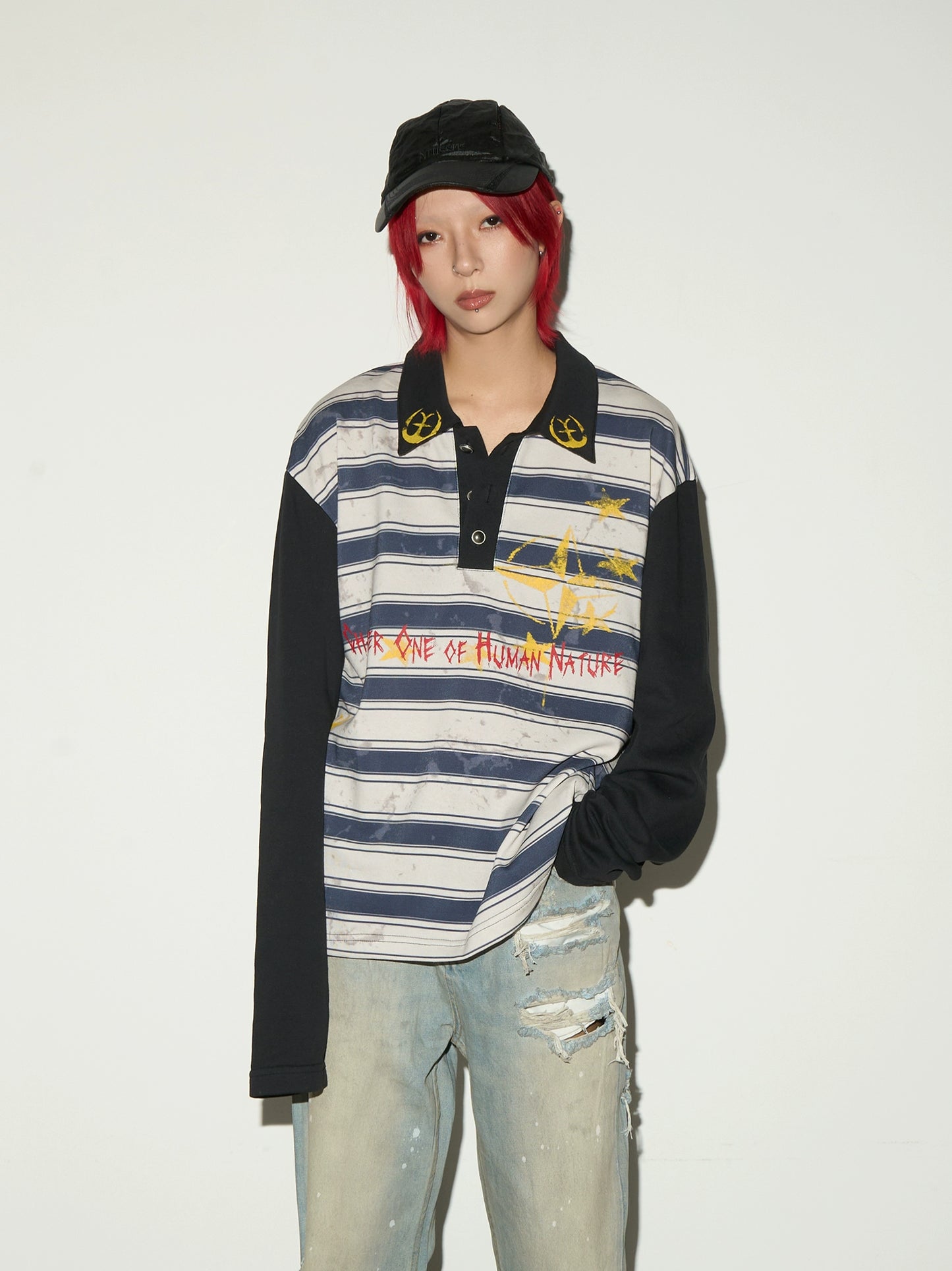Polo Neck Long Sleeve T-Shirt MCY0013