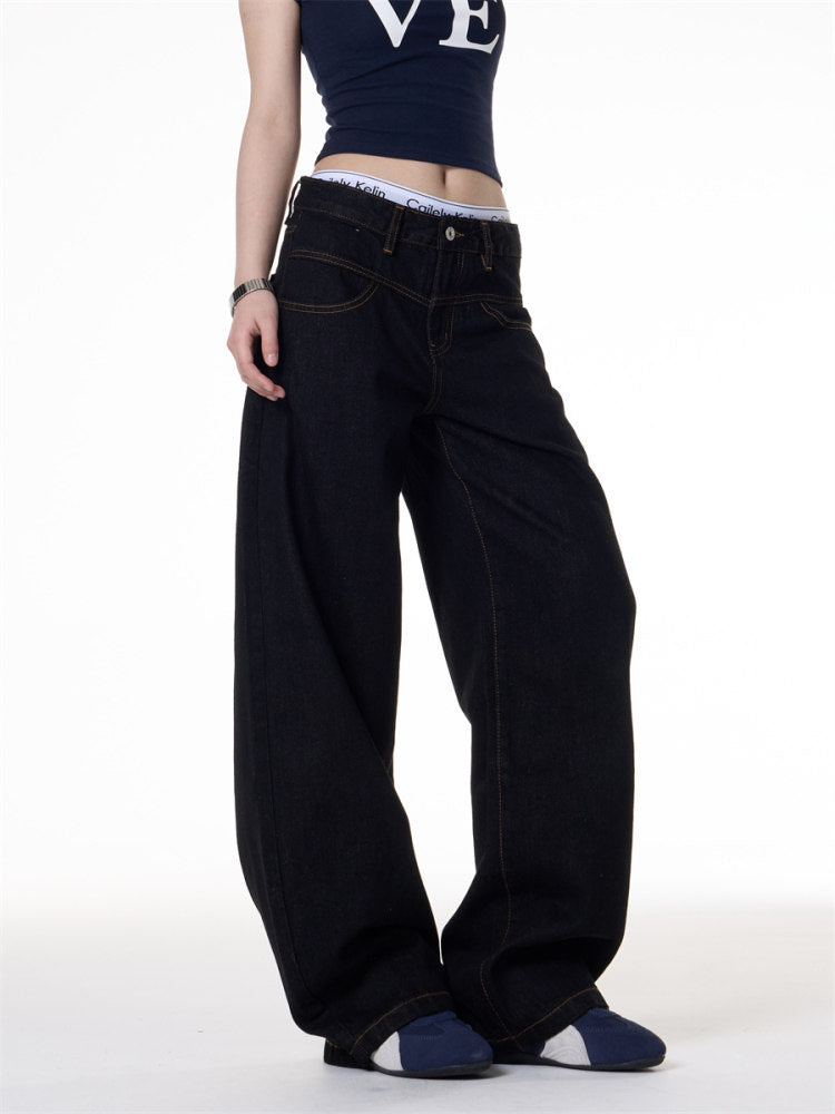 Wide Curved Denim Pants ONP0014