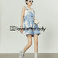 Blue & White Strap Dress LLA0095