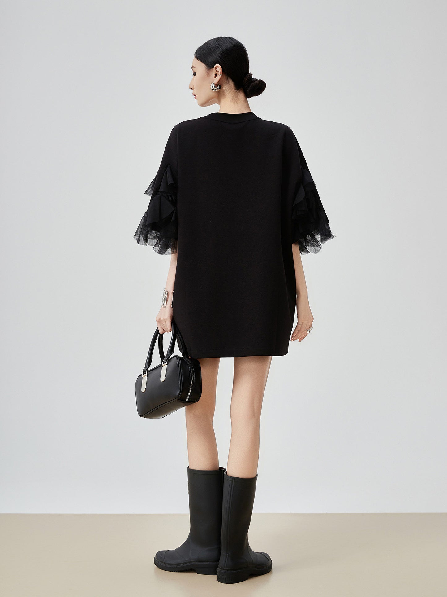 Ribbon & Tulle Frill T-Shirt FER0189