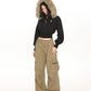 Fur Cropped Zip Up Hoodie BGS0013