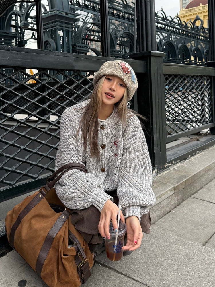 Round Neck Knit Cardigan CYE0031