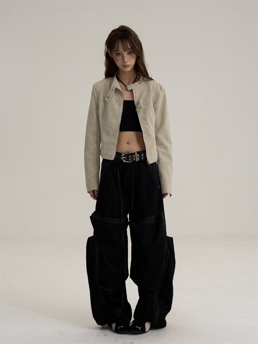 Suede Cropped Jacket ONP0003