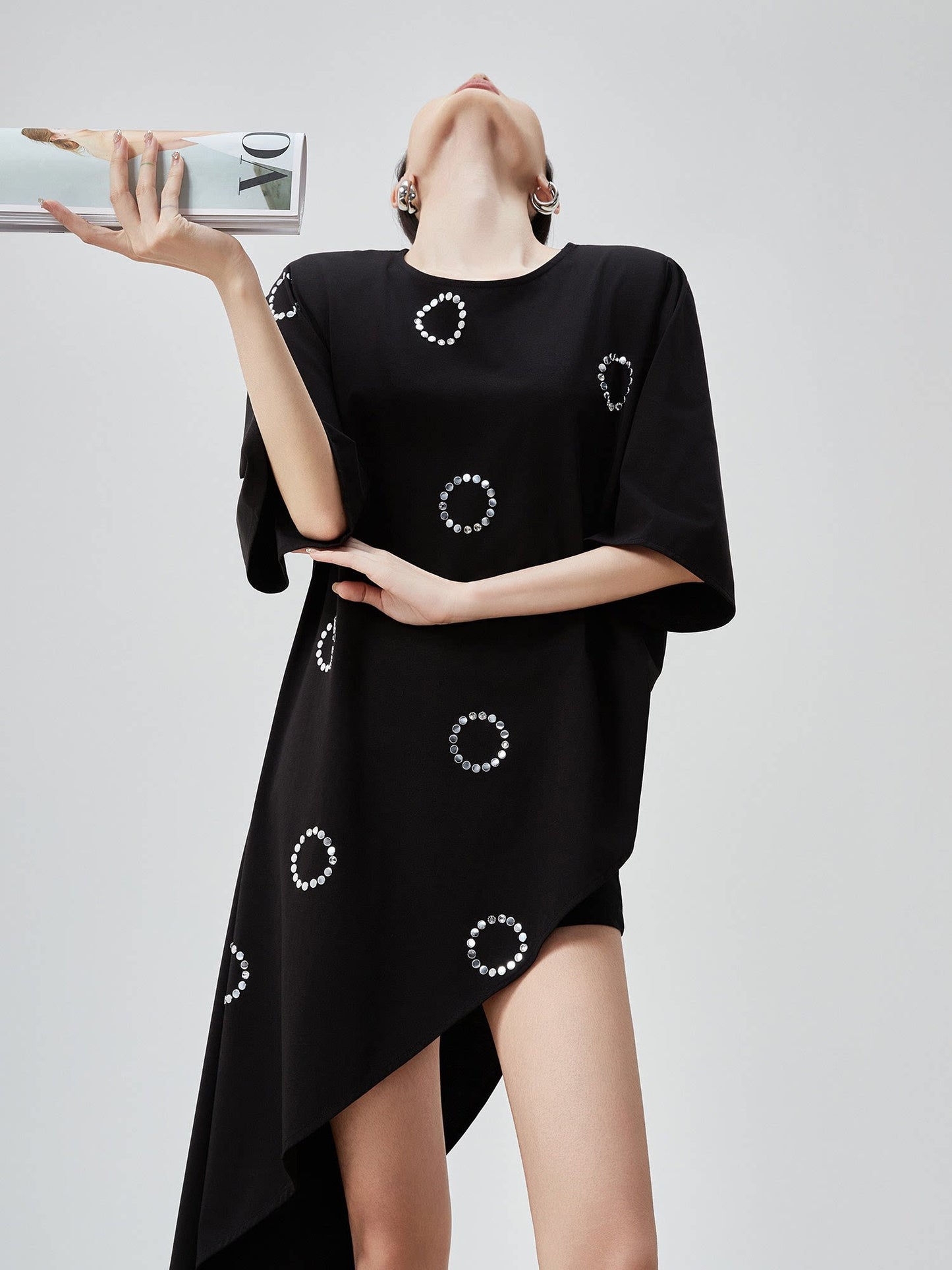Asymmetry Round-Neck T-Shirt Dress FER0131