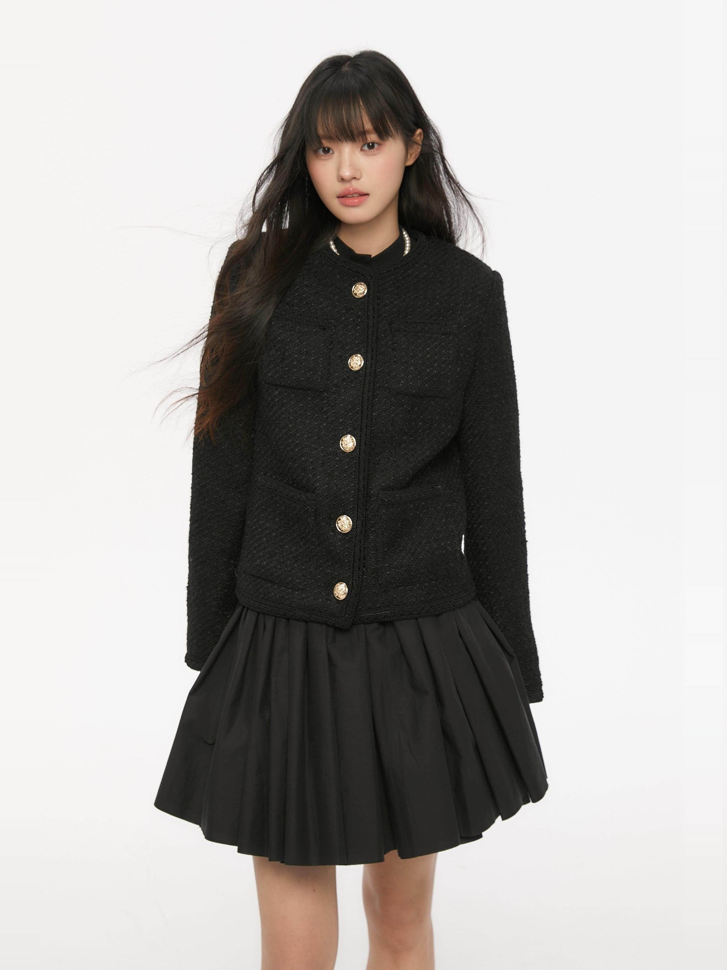 Chunky Tweed Short Jacket KIP0005