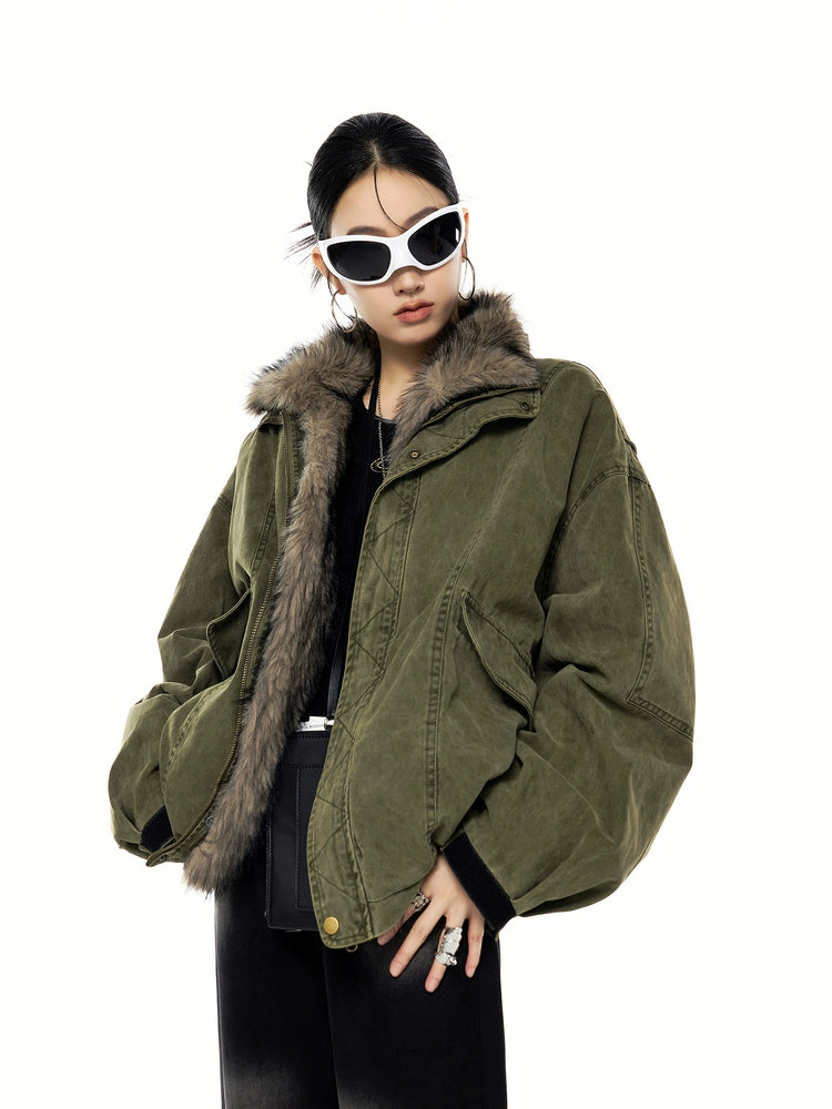 Vintage Fur Work Jacket ICM0112