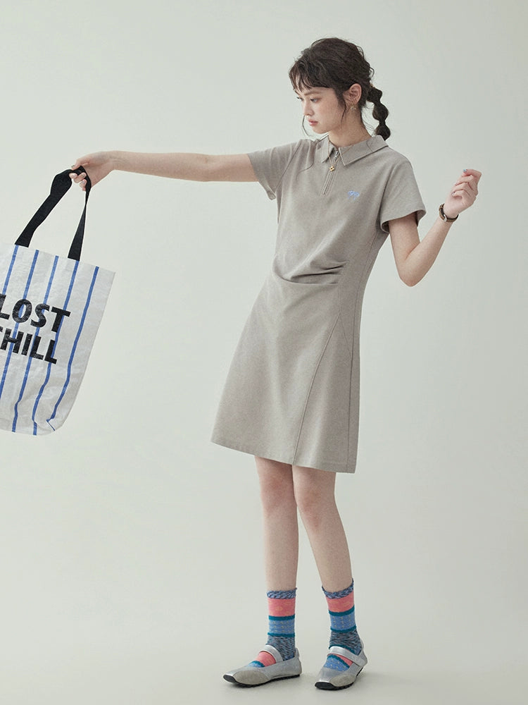 Half Zip Polo Dress AMU0004