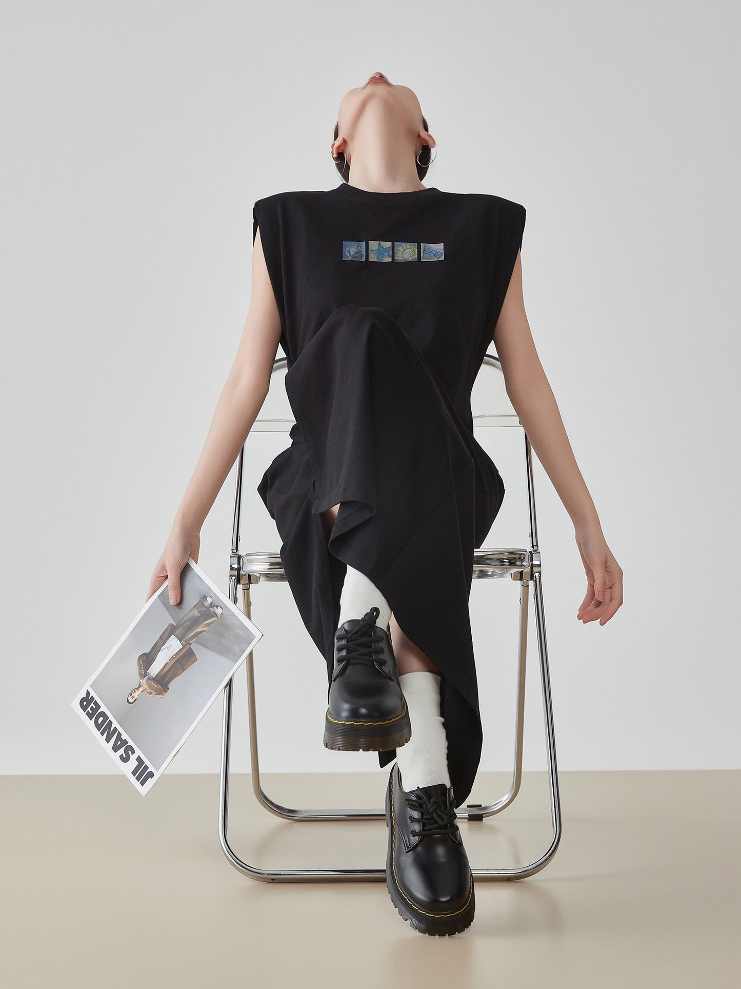 One-Point Logo Long Dress FER0307