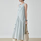Asymmetric Drape Long Dress FER0279
