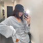V-Neck Print Long Sleeve T-Shirt  YLS1044