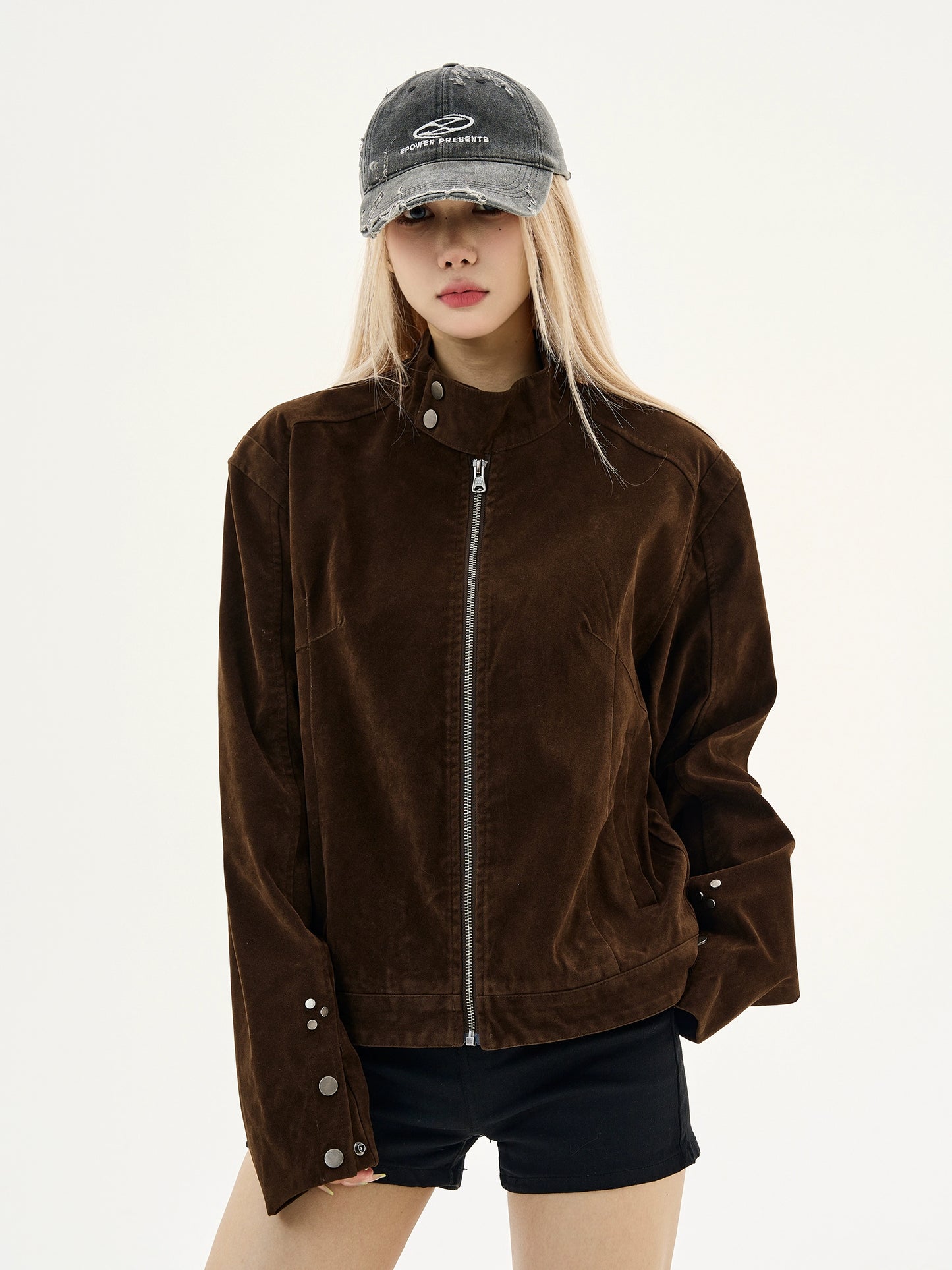 Suede Stand Collar Jacket MAD0009