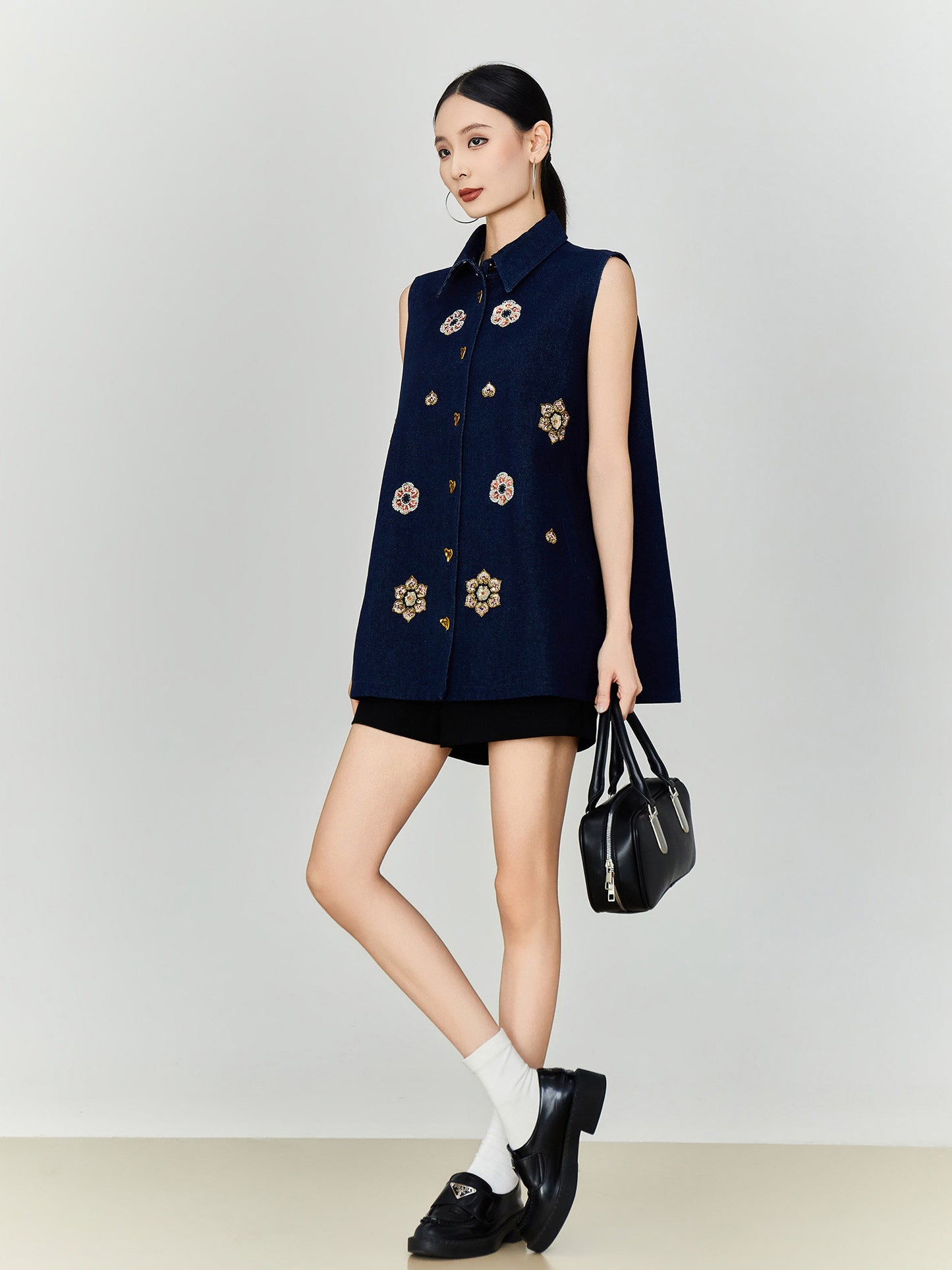 Flower Bijou Flare Silhouette Vest FER0340