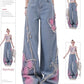 Korean Street Butterfly Denim Pants RHP0014