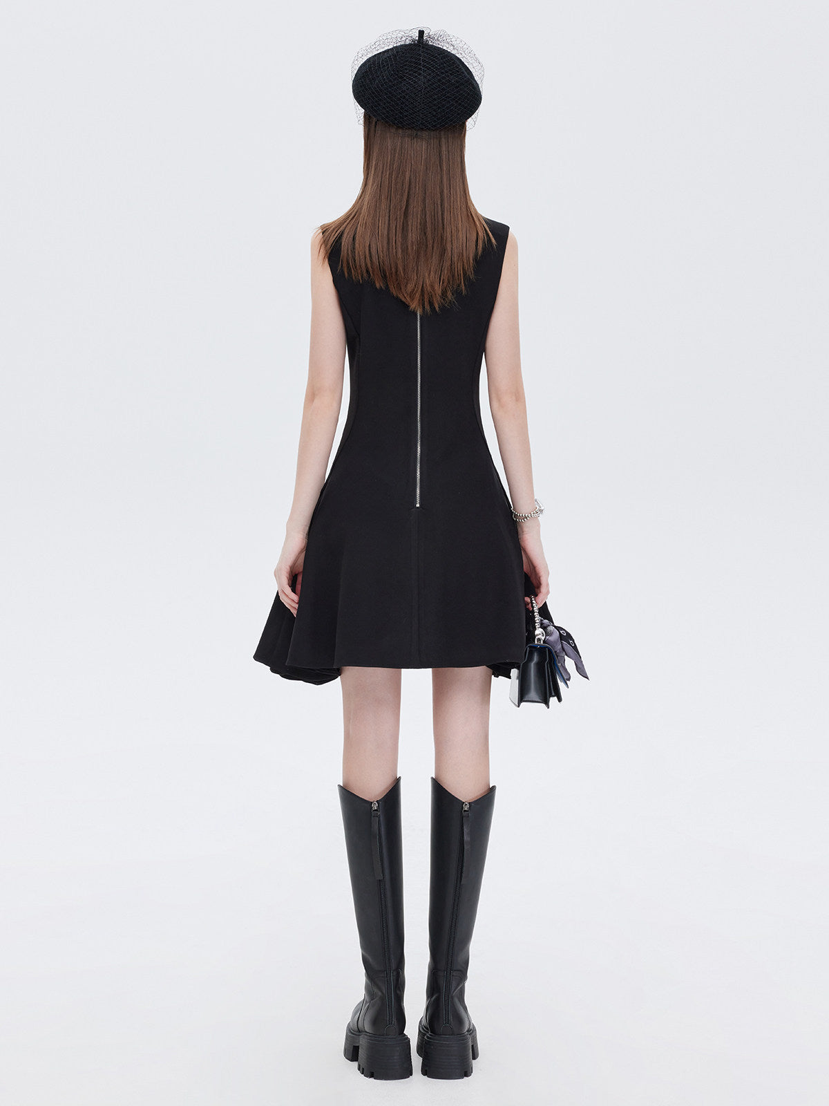 Asymmetry Sleeveless Dress SHN0018
