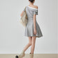 Off-Shoulder Layered Flared Mini Dress FER0277