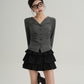 V-Neck Slim Tops SRS0330