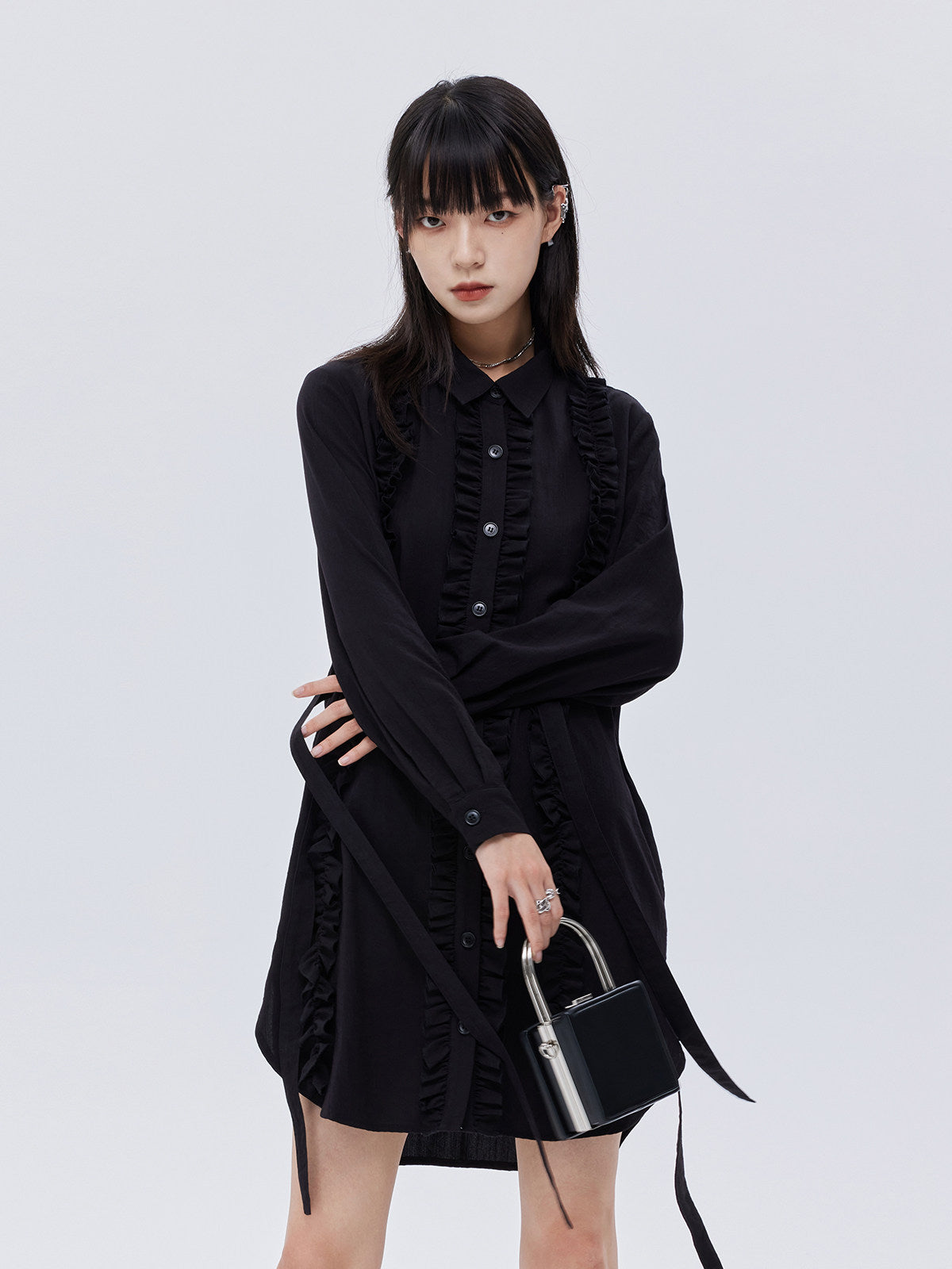 Small Frill Shirt Dress SHN0032