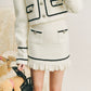 Wool Puff Sleeve Jacket＆Lace Suit Skirt GOU0124