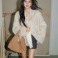 Collarless Fur Coat/Mini Skirt OLD0003