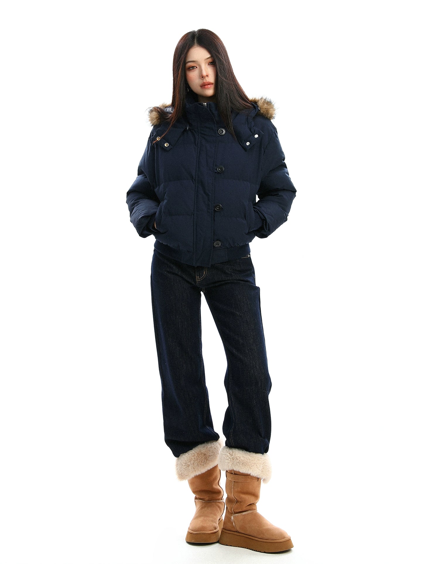 Fur Hood Compact Down Jacket BGS0029