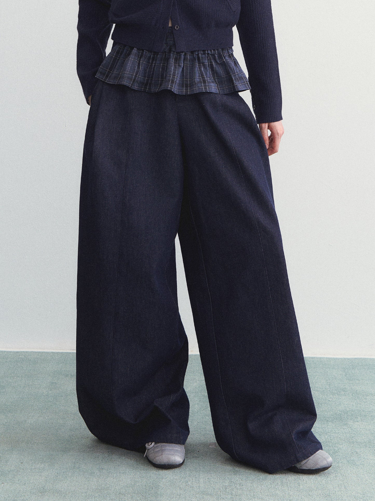 Denim-Style Wide Pants SPY0029