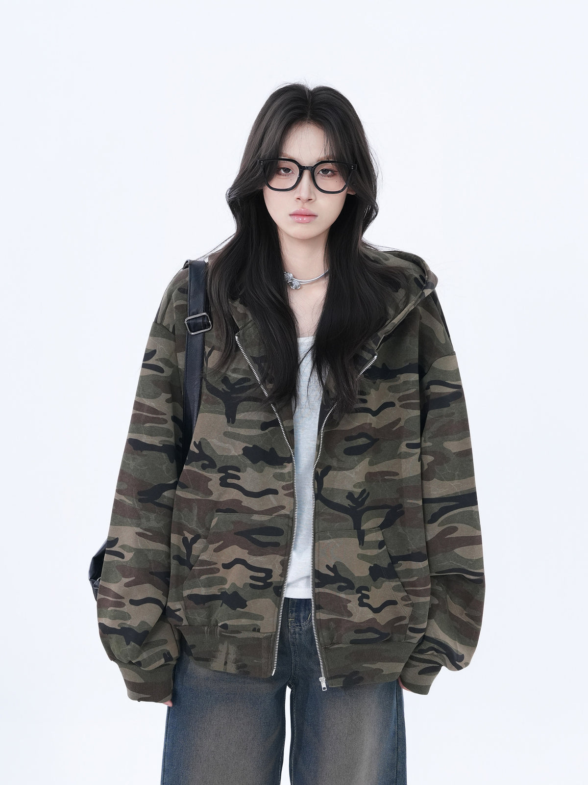 Camouflage Zip-Up Hoodie WLS0008