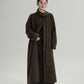Tie Collar Long Coat SRS0384