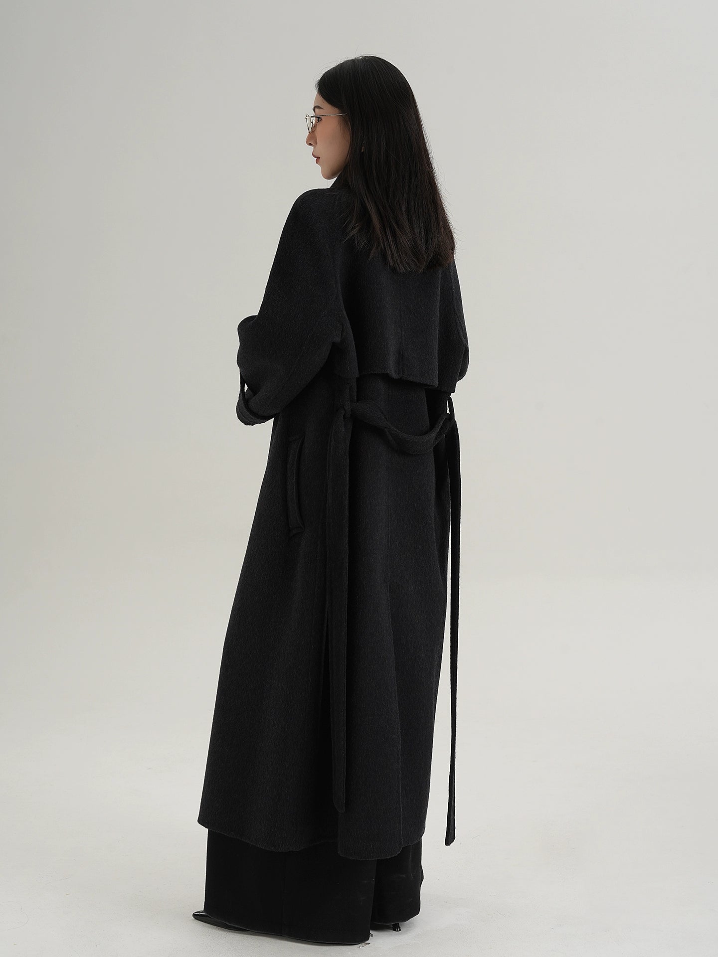 Stand Collar Paid Long Coat SRS0391