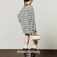 White Striped Long-Sleeve T-Shirt LLA0656