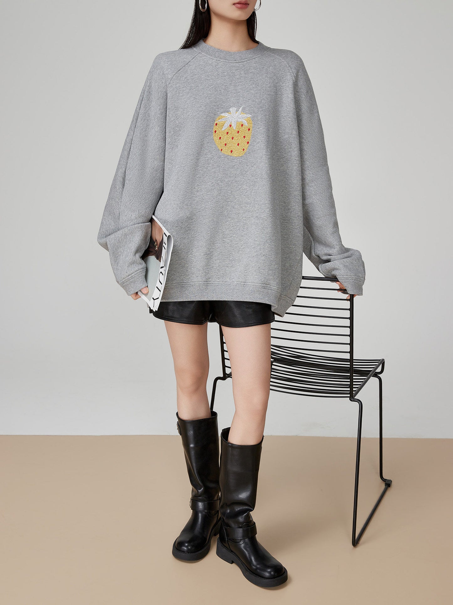 Strawberry Print Crewneck Sweatshirt FER0050