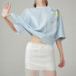 Floral Print Oversized Short-Sleeve T-Shirt  FER0288