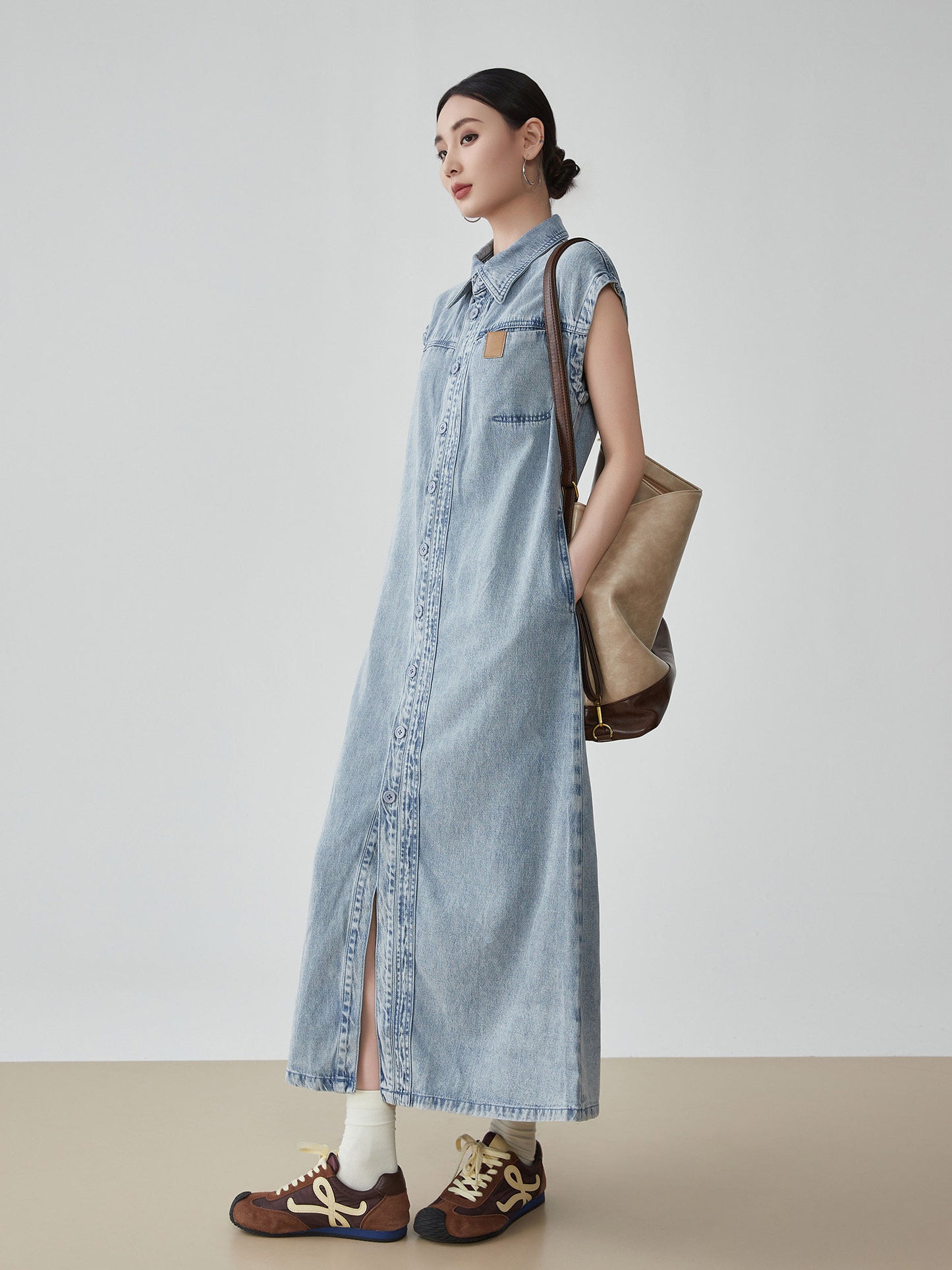 Retro Blue Denim Dress FER0108