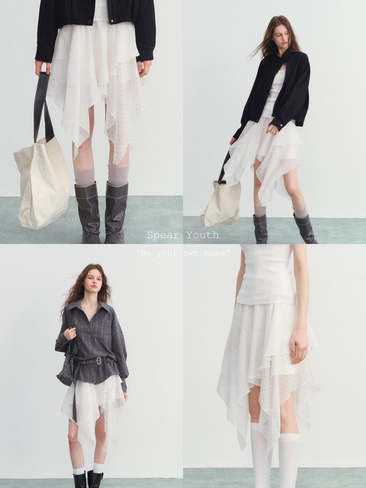 Frill Asymmetrical Skirt SPY0033