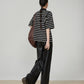 Striped Oversized Polo Shirt FER0244