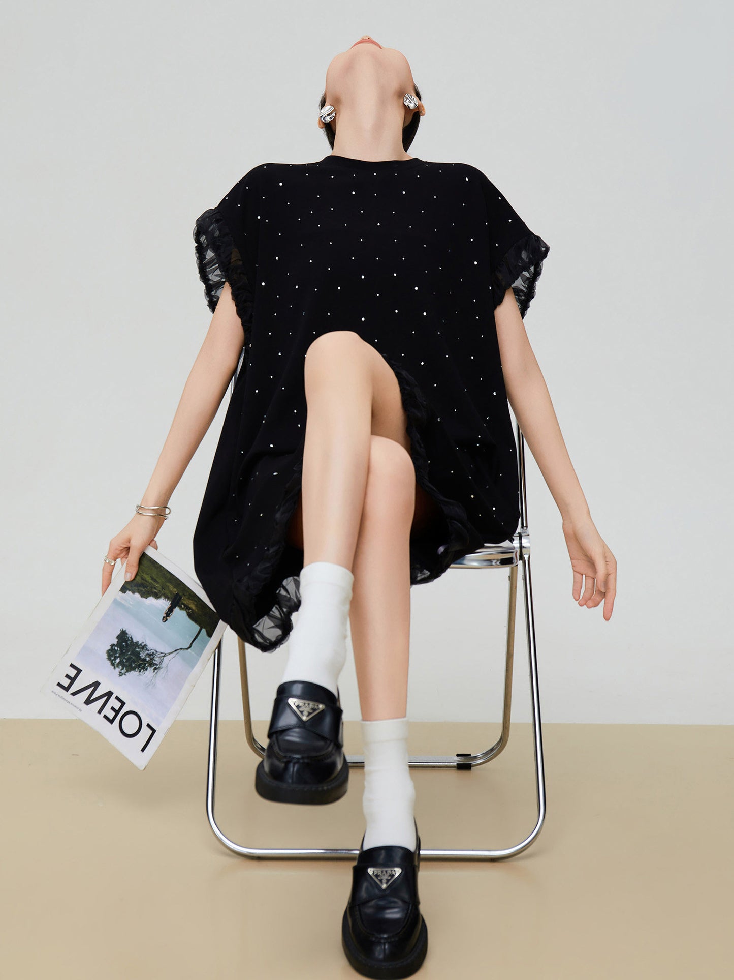 Dot Tulle Layered Dress FER0335