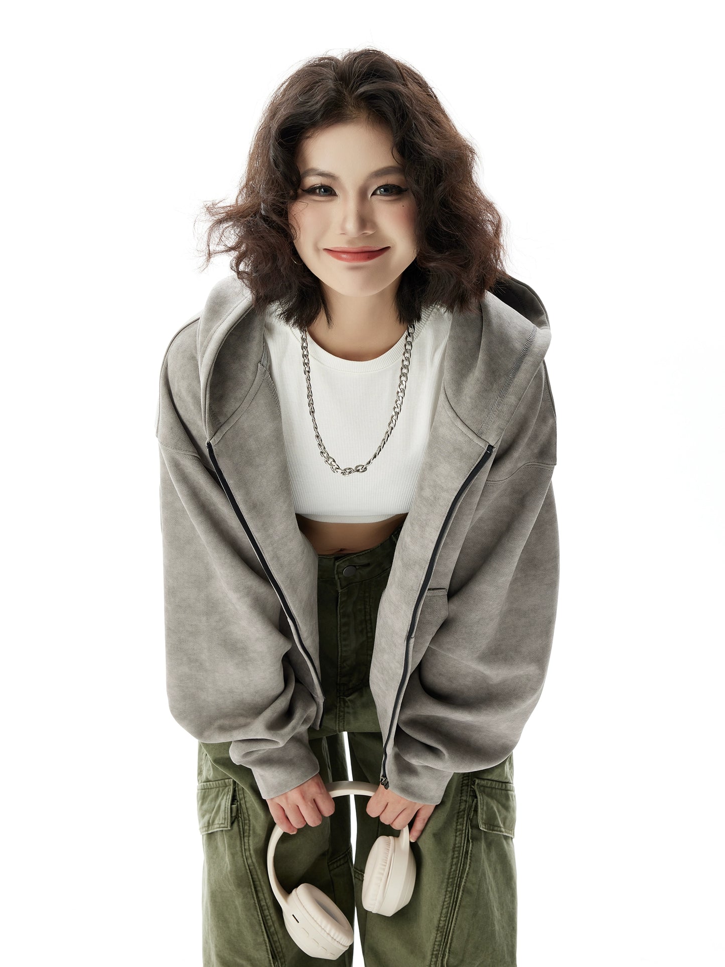 Vintage Zip Up Hoodie  HGX0038