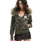 Fur Hood Camouflage Jacket BGS0016