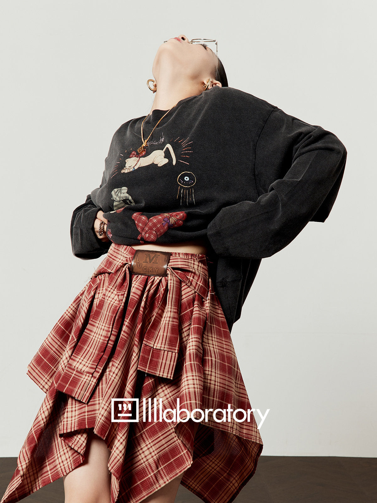 Animal & Patchwork Oversized Sweatshirt LLA0668