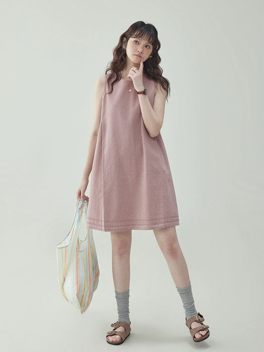 Cotton Sleeveless Dress AMU0014