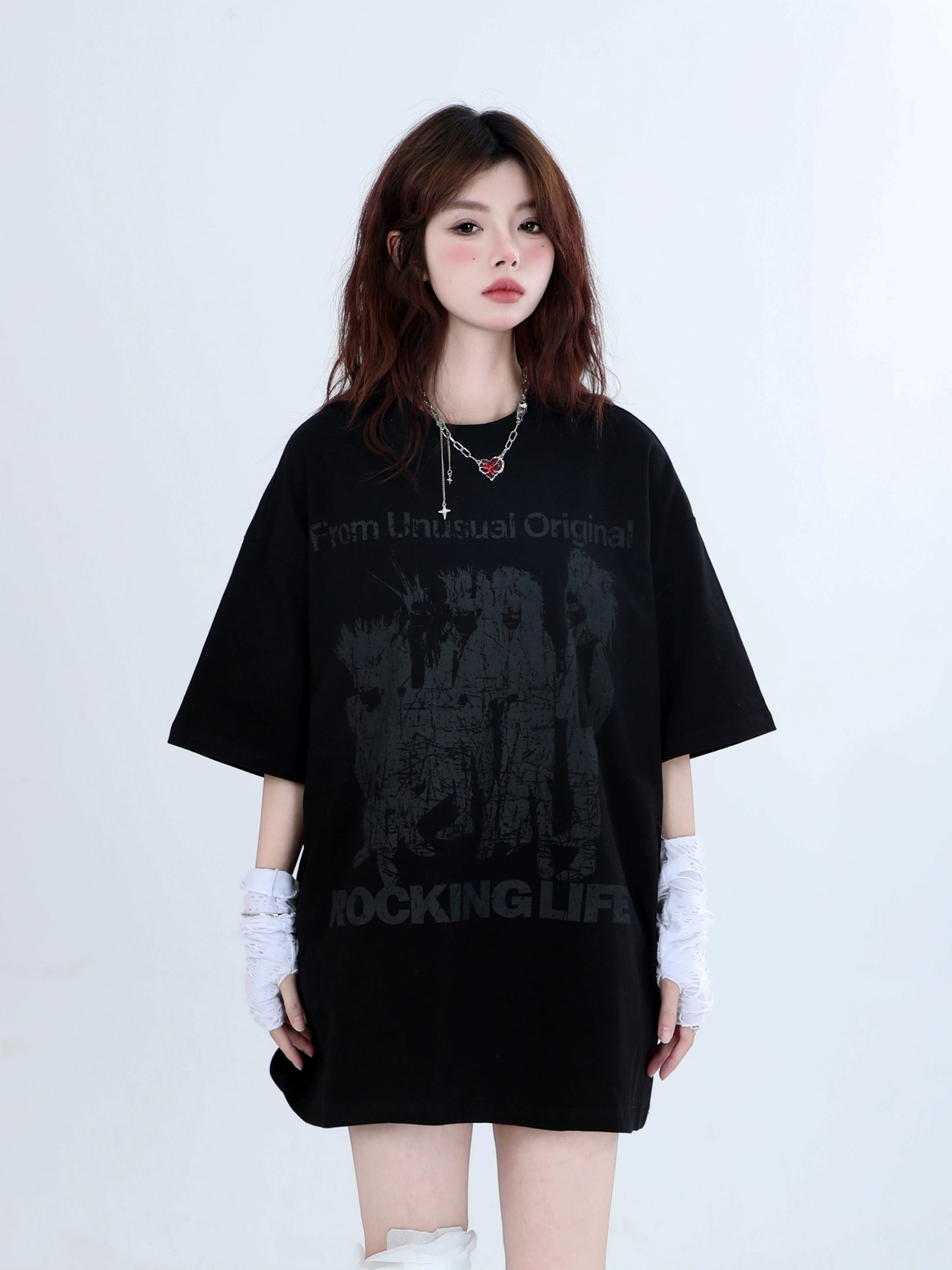 Dark Cotton Loose T-Shirt ZCK0005