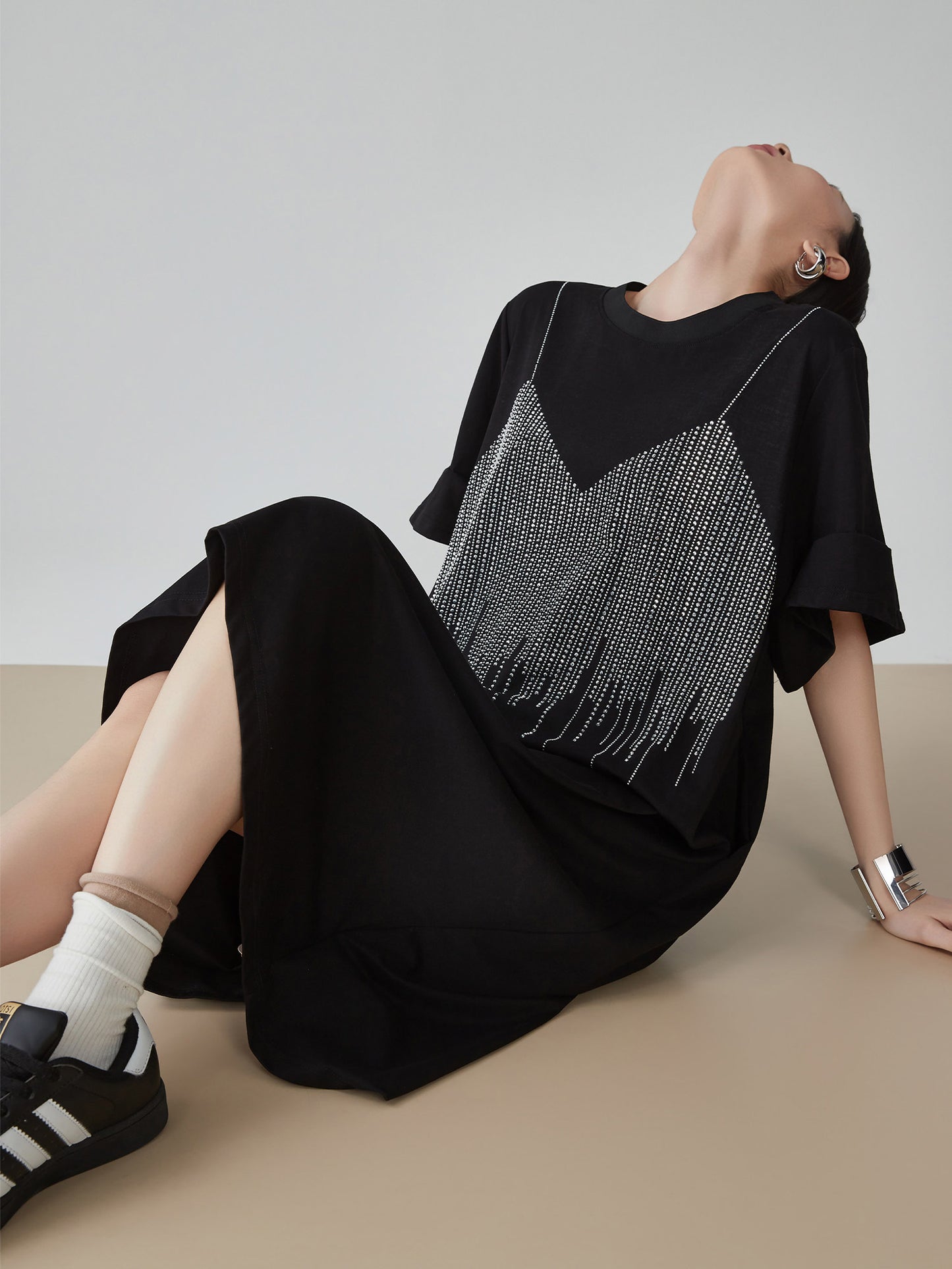 Layered-Style T-Shirt Dress FER0195
