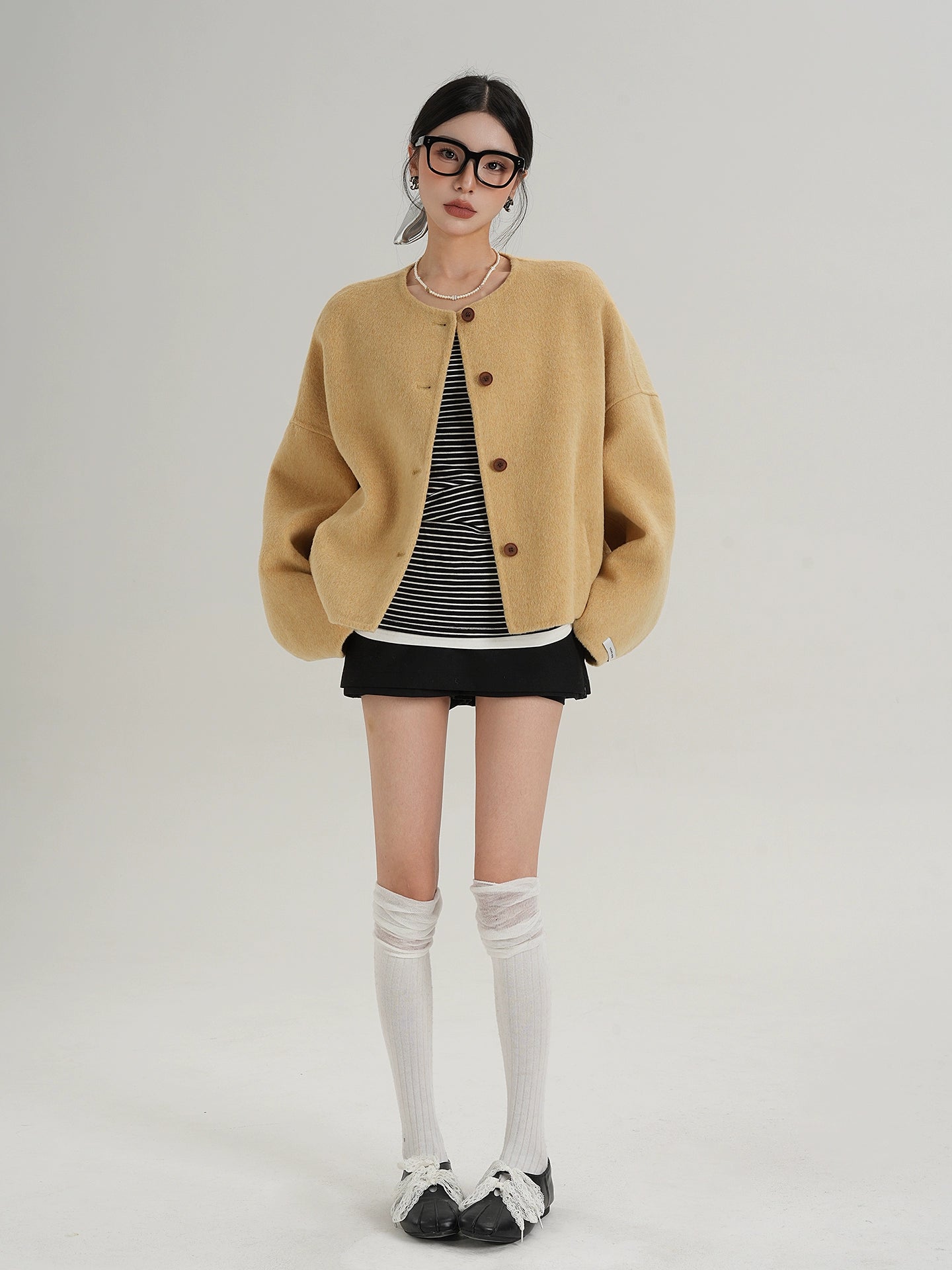 Crew Neck Knit Cardigan SRS0369