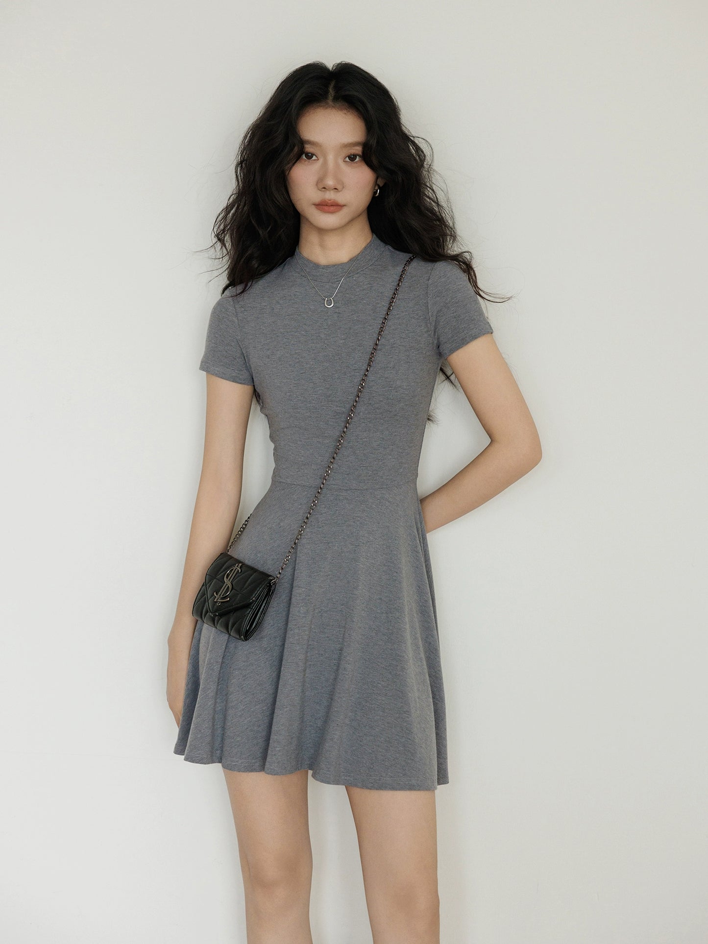 Mock Neck Tight Dress VAS0096