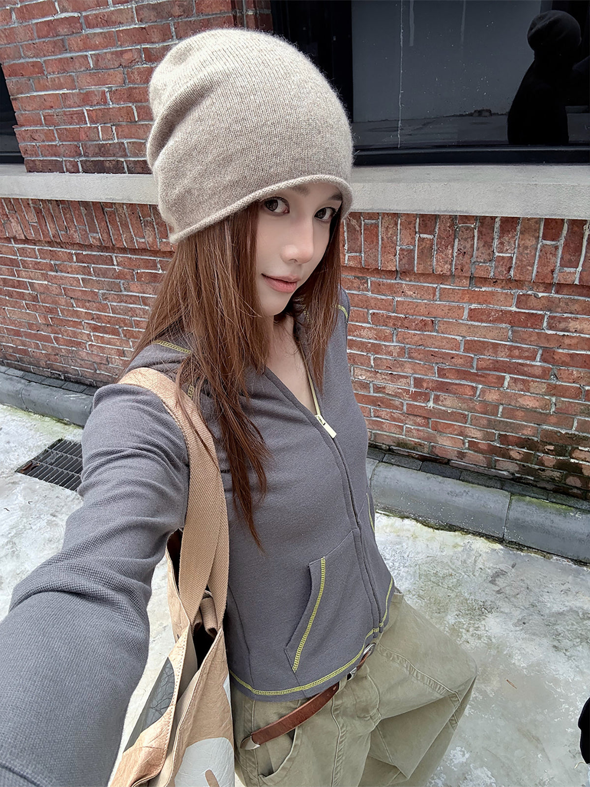 Rib Zip-Up Slim Hoodie WWP0014