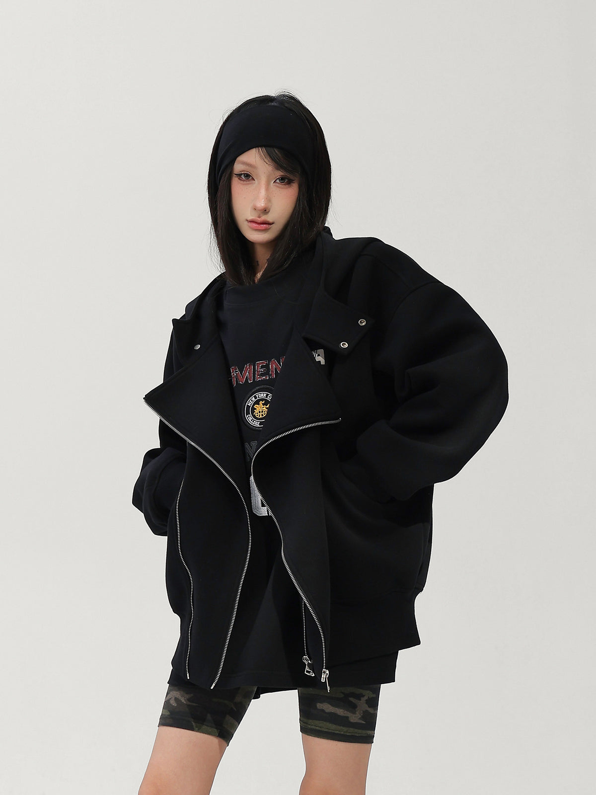 Oversized Sweat Zip Hoodie ACS0378