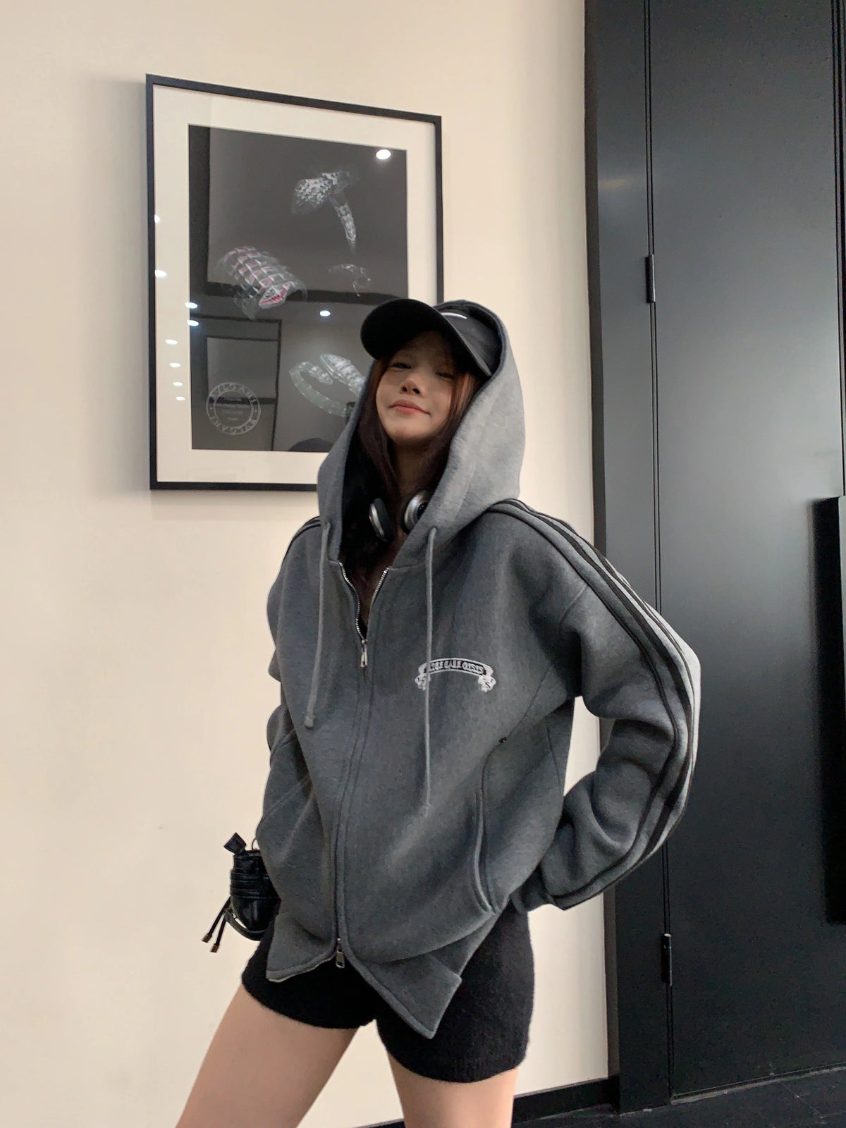 Side Line Double Zip Big Hoodie YLS1053